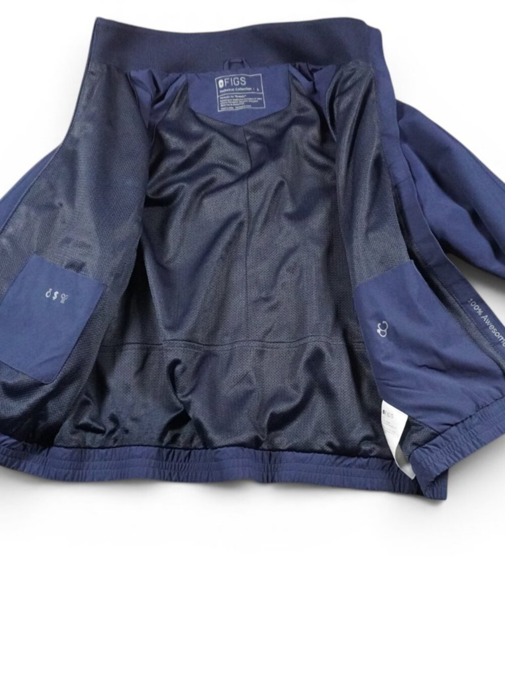 Figs Navy Sydney Scrub Jacket in Small - Picture 9 of 16